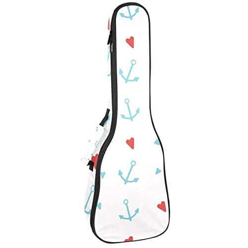 Housse pour ukulélé avec ancre bleue et cœurs – Rembourrage en éponge de 10 mm d’épaisseur – 53,3 cm – Avec sangles… - Les Beatles, Paul McCartney, John Lennon, RIngo Starr, George Harrison Housse pour ukulélé avec ancre bleue et cœurs - Rembourrage en éponge de 10 mm d'épaisseur - 53,3 cm - Avec sangles…
