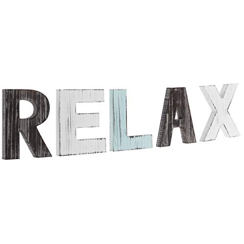 MyGift Rustic Wood Mantle Cutout Relax