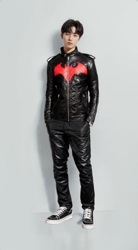 Bat Ark-Khem Men Designer Helloween Black Leather Jacket3