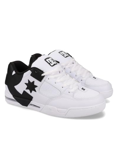 DC Shoes Zapatillas de Skate para Hombre Dc02220, Blanco y Negro, 43 EU