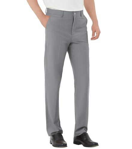 Image of Men's Tall Classic Fit Flex Flat Front Dress Pants Formal Pants for Business & Office