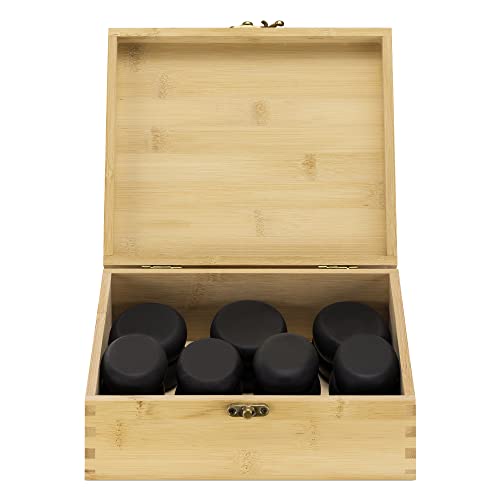 Navaris hot stone massage set - 18x massagestenen in verschillende maten - Thermodynamische massagestenen - Voor een… - Image 8