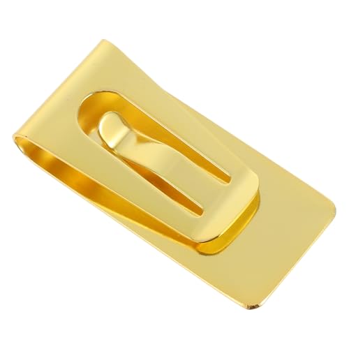 ARTIBETTER Stainless Steel Money Clip for Men Wallet Clip Paperclip Cash Organizer Gold Bulk