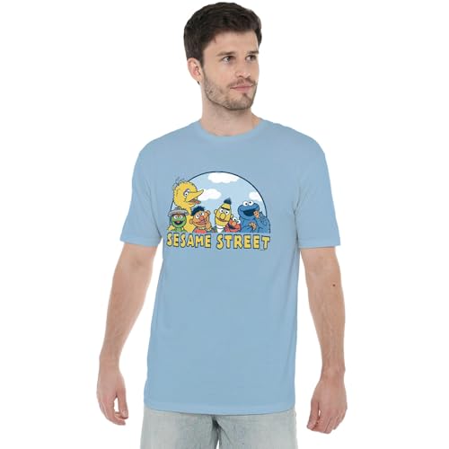 Sesame Street t-shirt mixte bleu clair pour retrouver vos souvenirs d'enfance