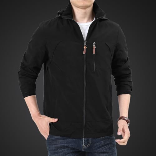 Chaqueta impermeable para hombre con capucha miniatura 2