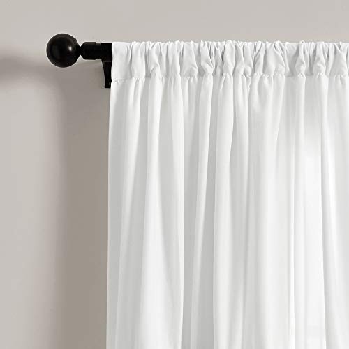 Lush Decor, White Darla Window Curtain Single Panel, 84" x 40" (16T005086), W 40" x L 84" (1 Panels) - Image 4