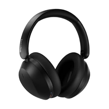 Fones de Ouvido Bluetooth 5.4, Headphone Bluetooth com Cancelamento de Ruído Ativo ANC, Headphone com Microfone, Certificação Hi-Pure Audio, 40 Horas de Reprodução (Preto)