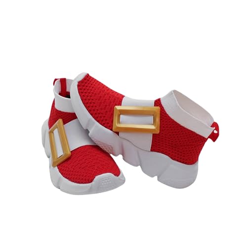 Sonic Shoes, Sonic Shoes for Boys and Girls with Yellow Buckle, Lightweight and Breathable Sonic Sneakers for Running and Walking, Toddler and Youth Sizes