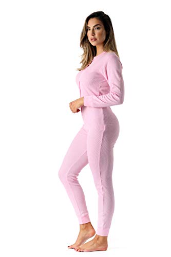 #followme Women's Thermal Henley Onesie Union Suit2