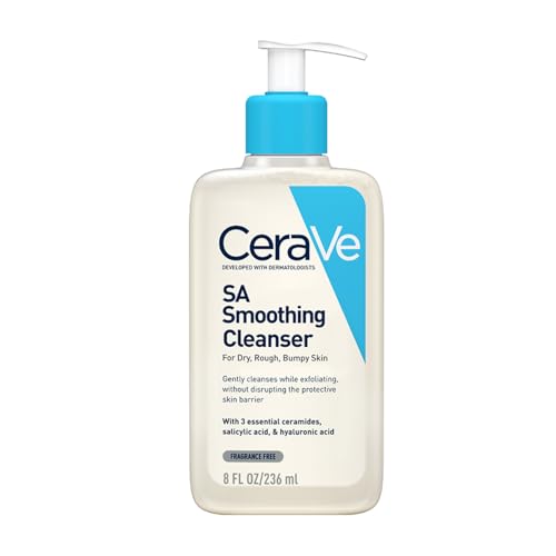 CeraVe SA Smoothing Cleanser For Dry, Rough, Bumpy and Acne-Prone...