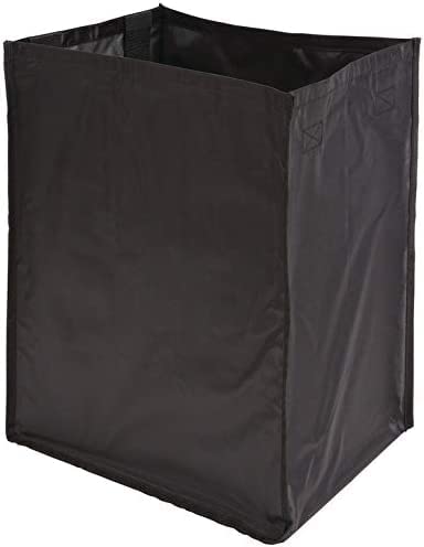 TAG Hardware Premium 18 Inch Wide Full Extension Pullout Closet Laundry Hamper Organizer with Removable Handles and Large Nylon Bag Black