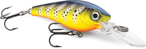 Rapala Harvest Shad Crankbait, Hard Bait Lure, Bass Walleye and Pike Fishing Lure, Wide Wobble Action, 2", Hot Steel