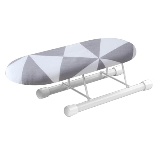 Compacta tabla de planchar de viaje, tabla de planchar de mesa con patas plegables. Práctica tabla de planchar para espacios pequeños, costura, hogar y dormitorio, solución portátil y que ahorra