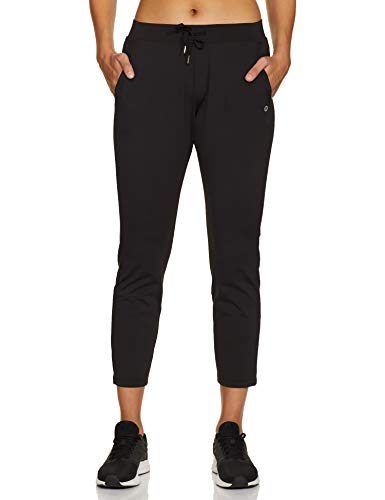 Image of Enamor Mid Rise 7 /8th Length Drawstring Closure Travel Pants for Women - Relaxed Fit, Quick Dry, Antimicrobial - E068