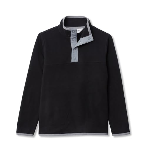 Amazon.com: Lands' End Kids Heritage Fleece Snap Neck Pullover Top