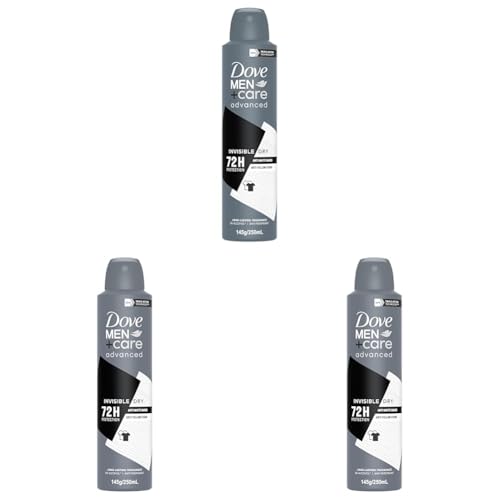 Dove Men+ Care Advanced Invisible Dry 72h Antiperspirant Aerosol 250 mL (Pack of 3)