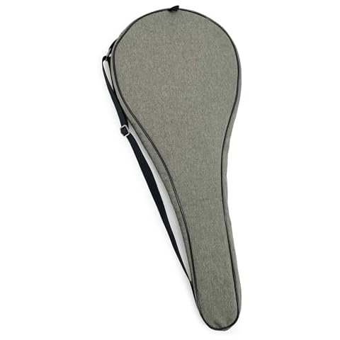 TaktZeit Tennis Bag Lightweight and Padded Single Tennis Racket Cover with Adjustable Shoulder Strap (Grey, 31"x 11.4") Cover