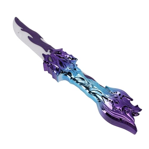 Épée rétractable à changement de couleur LED violette à déploiement rapide - 3