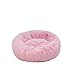 SUYGGCK Letto per Cani Letto per Animali Domestici Super Morbido Tappeto Gatto Rotondo Tappetino da Sonno Caldo Sacca per Cani Lussuoso Cuscino Cucciolo di Cuscino Portatile-Pink,90Cm