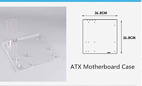 Gabinete Yoidesu Open Air transparente para placa Micro-ATX, estructura acrílica y base DIY miniatura 6