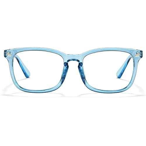 Image of IFLASH Blue Light Blocking Glasses Gaming Filter Transparent Square Eyeglasses for Eye Protection Men Women, Computer /Tablet /Laptop /Mobile /TV, Anti-blue & Anti eyestrain
