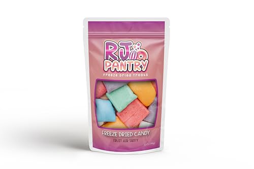 Freeze Dried Taffy Candy Fruit Flavors Blue Raspberry, Cherry, Watermelon, Grape, Orange (Air Taffy) 3.5oz bag treat gift
