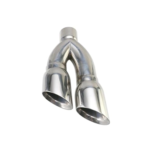 Escape Salida Doble Curva Puntas De Escape Dobles De Acero Inoxidable Interfaz De 80 Mm Salida De 102 Mm Tubo De Escape De Automóvil Punta De Silenciador De Cola Accesorios