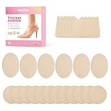Welnove Moleskin-Klebepads für Füße, Moleskin-Polsterung und Moleskin-Klebeband, 24 Stück extra dicke und stark haftende Blasenvorbeugungspads für Ferse, Seiten und Fußballen – beige, 3 Formen
