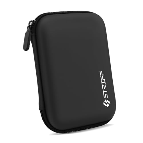 Image of STRIFF DriveGuard - Premium Shock-Resistant 2.5″ External Hard Drive Protection Pouch | Shockproof, Water-Resistant PU Travel Pouch for HDD, SSD, Hard Disk, USB Drive & Accessories | Travel Friendly