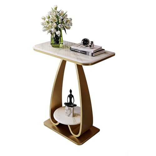 Mesa consola para sala de estar y pasillo con estante de almacenamiento práctico 2