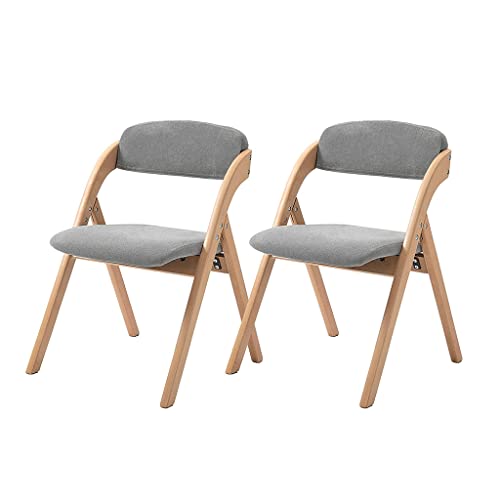 XXZY 2 Uds Silla Plegable Tapizada Silla Apilable De Madera...
