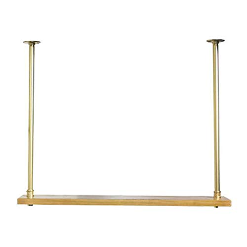 AYVADA Estante de Almacenamiento suspendido Vintage, Estante Industrial Retro montado en el Techo, Estante Organizador Flotante para Colgar, estantes de Vino de Pared de Madera Maciza para Bar y re
