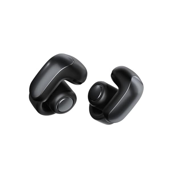 Bose Ultra Open Earbuds, Immersive Audio Open Ear Earbuds, Clip on Earbuds for Comfort, Running Earbuds with OpenAudio for Awareness, Up to 48 Hours of Battery Life, Black