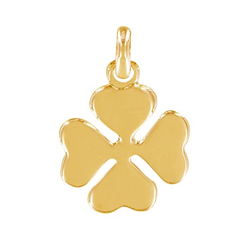LES POULETTES BIJOUX - Pendentif plaqué Or Petit trèfle à Quatre Feuilles