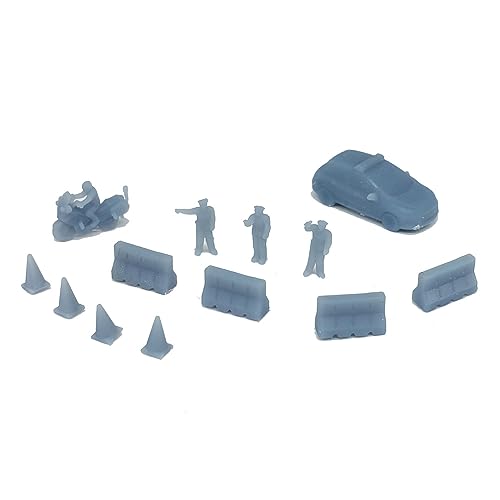 Outland Models Railway Scenery Traffic Control Police Vehicle Figure Set 1:160 N Scale
