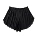 LApooh Damen-Pyjama-Shorts, Superkurze, Weiche Schlafhose, Dehnbare Pyjama-Hose, Legging-Knickers, Stilvolle Lounge-Shorts Zum Schlafen, Fitnessstudio, Laufen, Schwarz, L