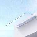 Porch Canopy Outdoor Awning Patio awnings Protection Door Canopy Shelter,Door Window Awning Canopy,Modern Transparent Curved Design,UV Rain Snow Canopy Protection,Window Patio Awning (Size : 50x270cm