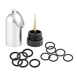 Harilla Mini Scuba Diving Tank Zylinder Flasche mit O-Ringen Schlüsselanhänger Tauch Aluminiumlegierung Reparatursatz Ersatz - Silber