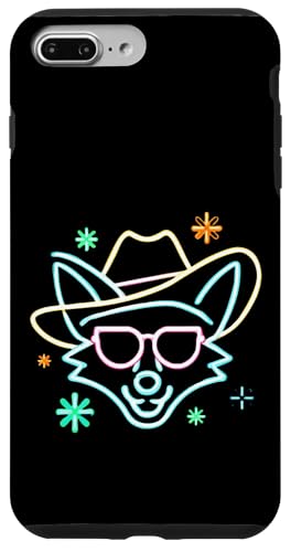 Cowboy Fox Face �T���O���X �ʔ��� �E�G�X�^�� �O���t�B�b�N �s���N ���� �X�}�z�P�[�X iPhone 7 Plus/8 Plus �p