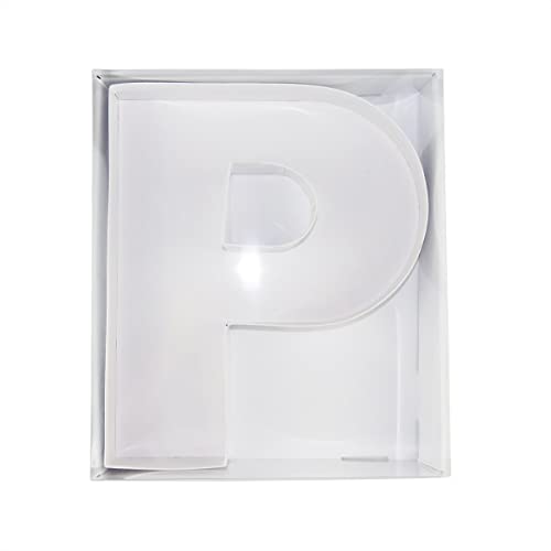 WENPACK 30.5cm Fillable Cardboard Letter Shaped Box Clear Cover Sweets Charcuterie Grazing Packaging (P)