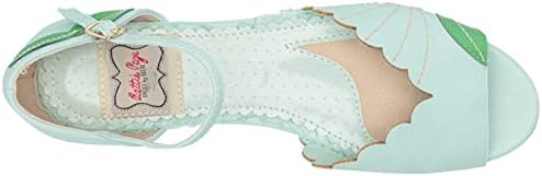 Bettie Page Women's Flat Sandal, Mint, 8 | Image 4