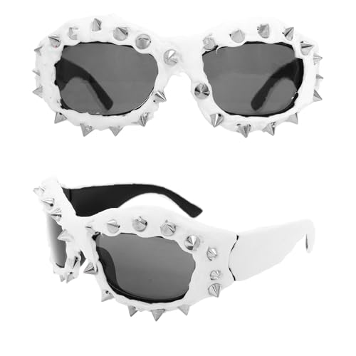 Stylish Sunglasses for Girls Boys Photo Props Travel Hip Hop Shades Rivets Hip Hop Glasses Boys Stylish4