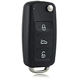 🚗【2 stück】1 stück 3 Tasten schlüsselhülle Cover Autoschlüssel schlüsselgehäuse kompatibel für vw,Schlüssel Gehäuse Fernbedienung kompatibel für Polo Golf Skoda mit 1 stück Schraubendreher.
