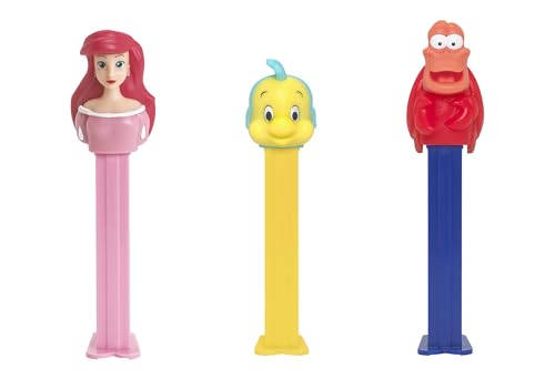 Image of Disney The Little Mermaid PEZ Party Pack, 12 count Assorted Characters each individually wrapped two candy refills