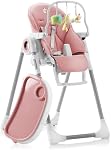 Sweety Fox Baby High Chair Adjustable to 7 Different Heights - Pink Baby Chair - Foldable High Chairs for Babies and Toddlers