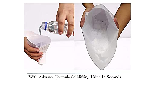 Image of (Medi) Super Saver pack | Unisex Pocket Sized Disposable Urine Bags | Solidifies Urine Instantly For Bedridden People | Combo kit with waste bags and wet wipes (Pack of 60 Bags) | Outdoor Toilet Needs | Convenient & Hygienic | Each Usable Upto 4 Times