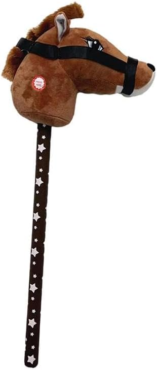 ぬいぐるみホビー馬ホビー乗馬おもちゃ音付きホビー乗馬おもちゃミュージカルスタビライザー男の子用, dark brown A
