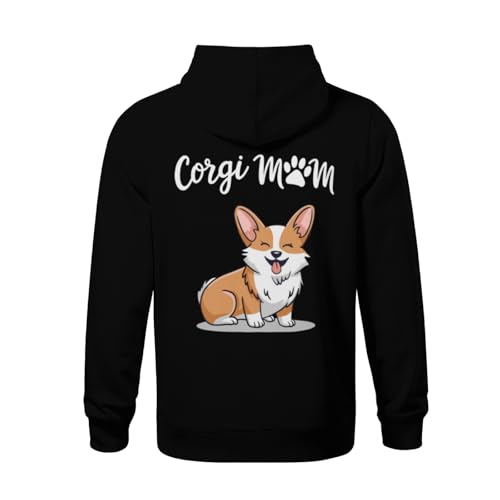 Kids Corgi Mom Dog Mother Pet Welsh Corgi Mama Gift Boys Girls Lightweight Kangaroo Pocket Hoodies3