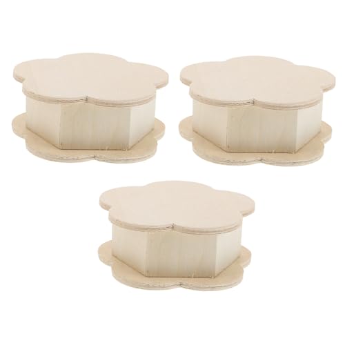 Beavorty 3 Piezas Caja De Almacenaje Cajas De Corazon Madera Artesanal Azulejos De Tablero De Corcho Hexagonal Hexágono Estantes De Panal Estantes Flotantes Hexagonales Beige De Madera