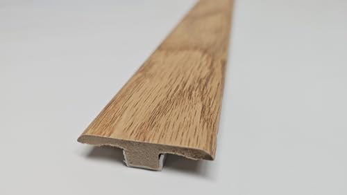 Project DIY® | Profil en T MDF | Bande de seuil | 1 mètre de long | 45 mm de large | Hauteur réglable de 6 à 10 mm | Bande de transition pour parquet stratifié et bois | Facile à installer (chêne